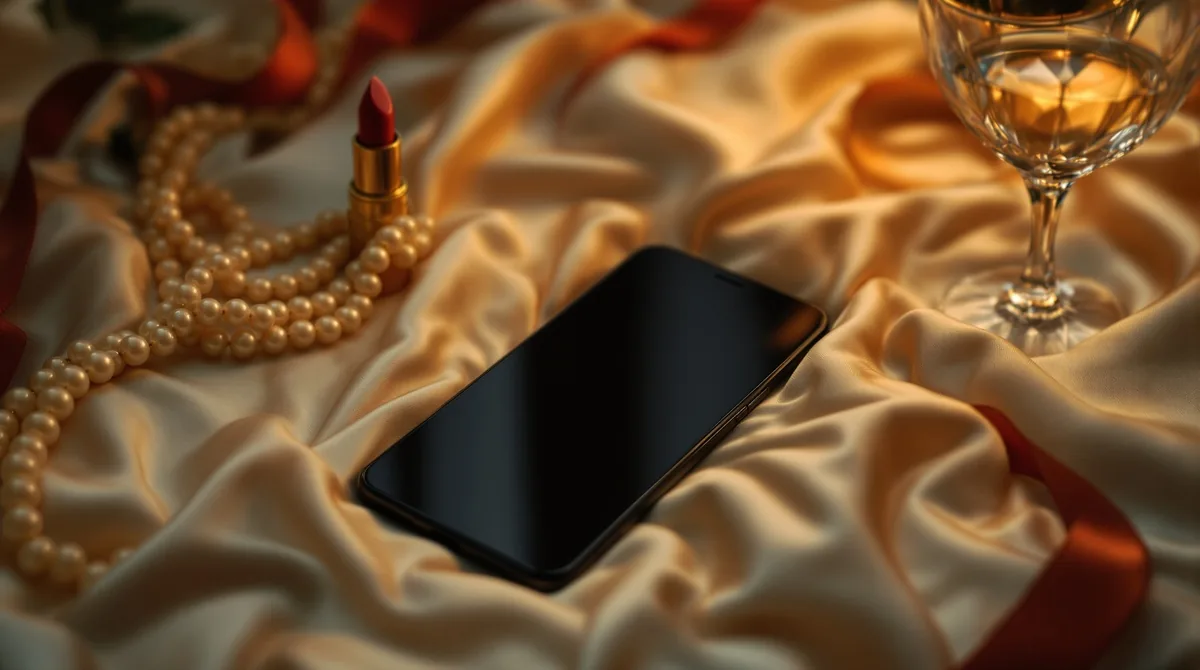 Téléphone Intiimix dans une ambiance boudoir soyeuse
