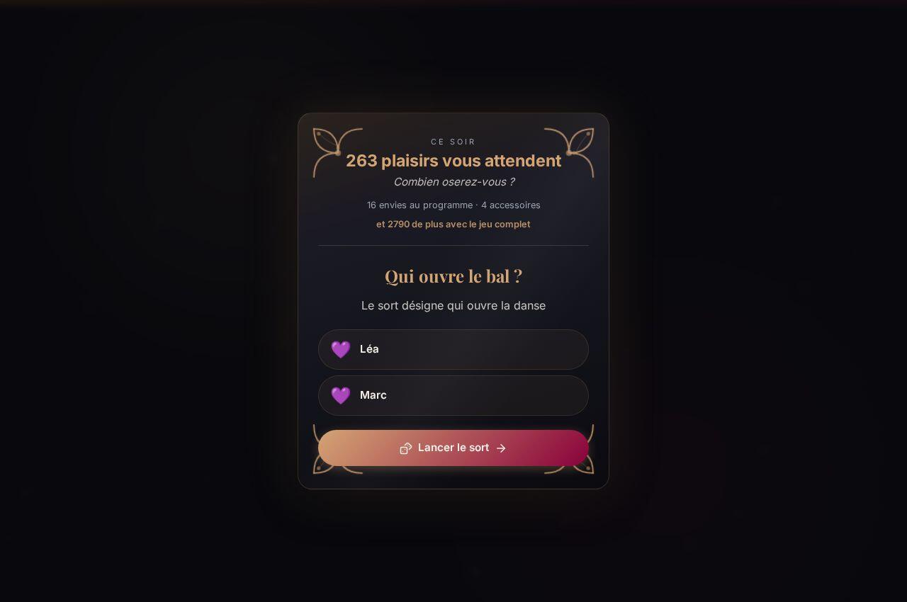 Qui ouvre le bal, au Donjon