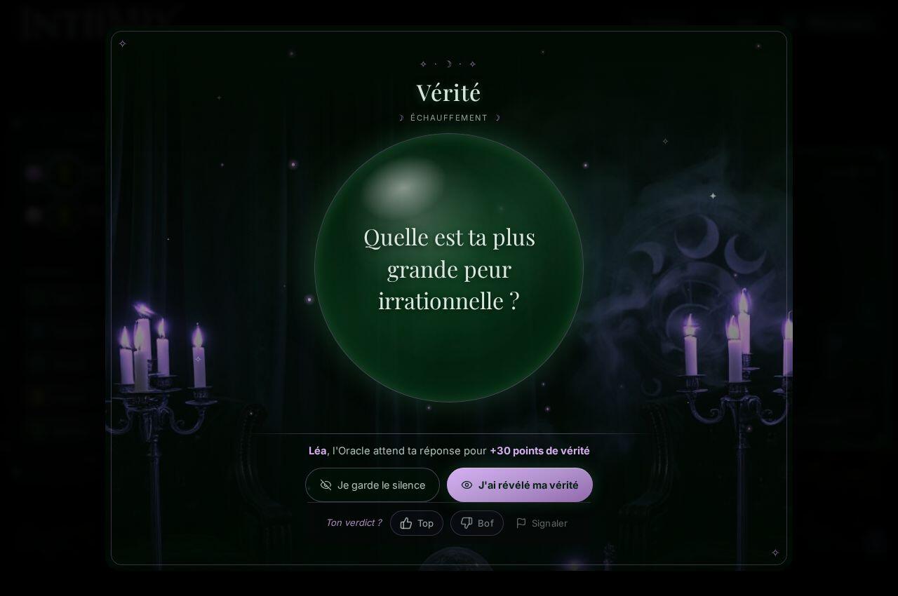 Le segment La Vérité, tel qu'il s'affiche dans le jeu, au Donjon