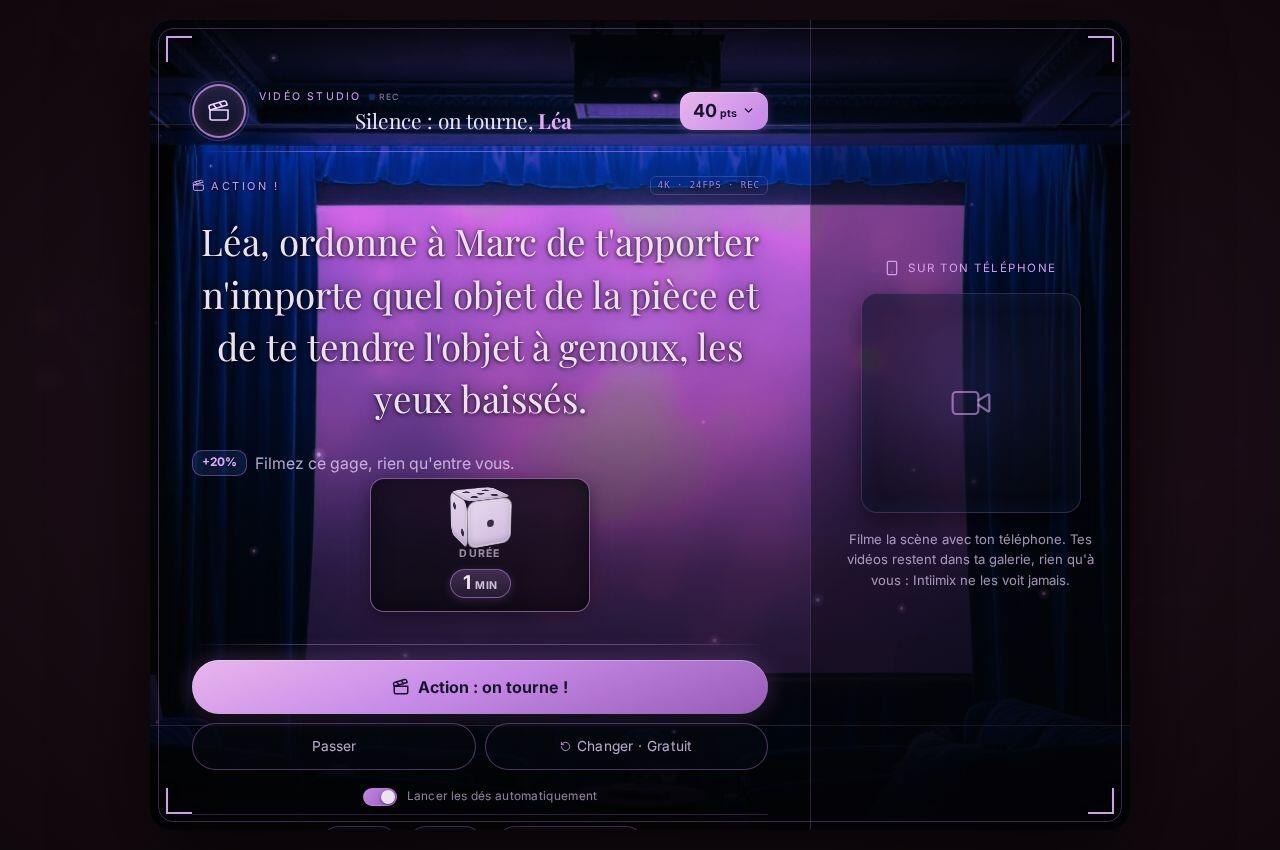 Le segment Le Vidéo Studio, tel qu'il s'affiche dans le jeu, au Donjon