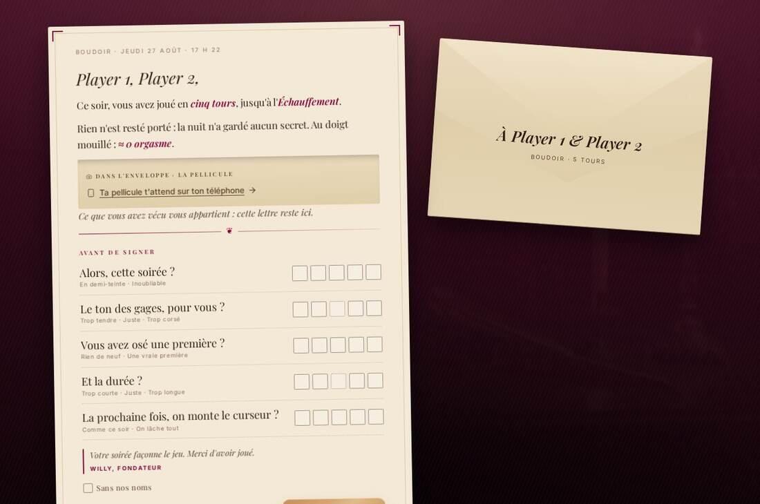 La lettre du lendemain, signée la Roue