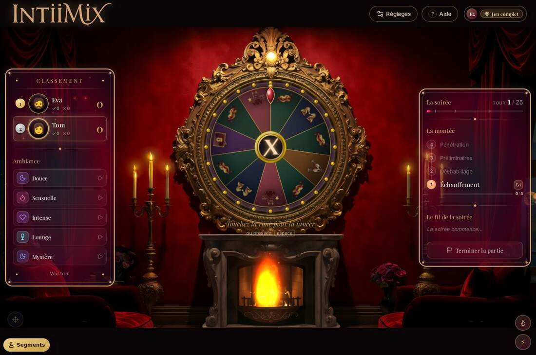 Le plateau du Boudoir, tel qu'il est dans le jeu