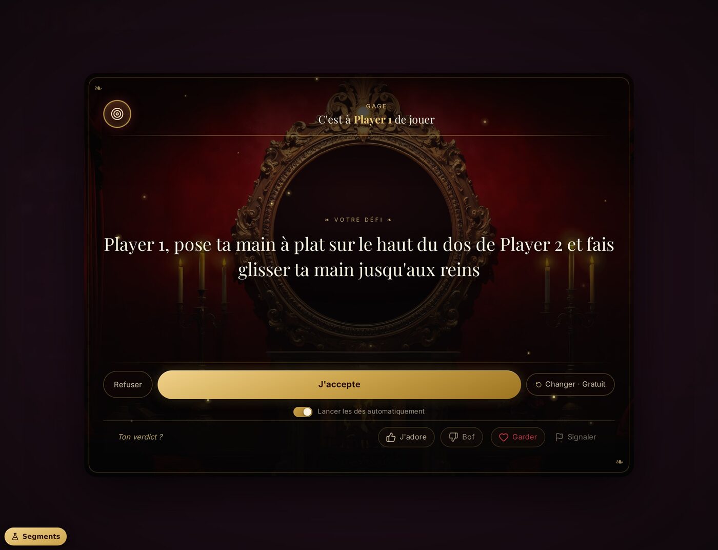 Un gage en jeu